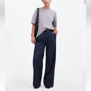Madewell Petite Harlow Wide-leg pant in Drapey Twill NWT